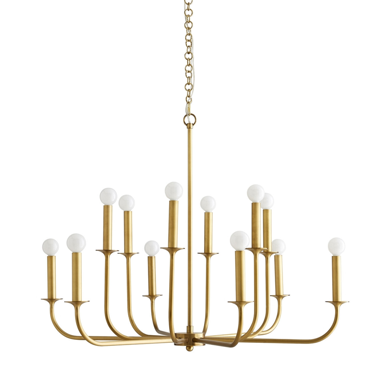 Breck 12-Light Antique Brass Chandelier