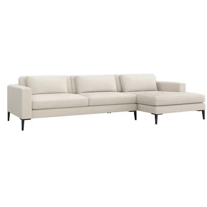 2-Piece Upholstered Sectional Right Chaise