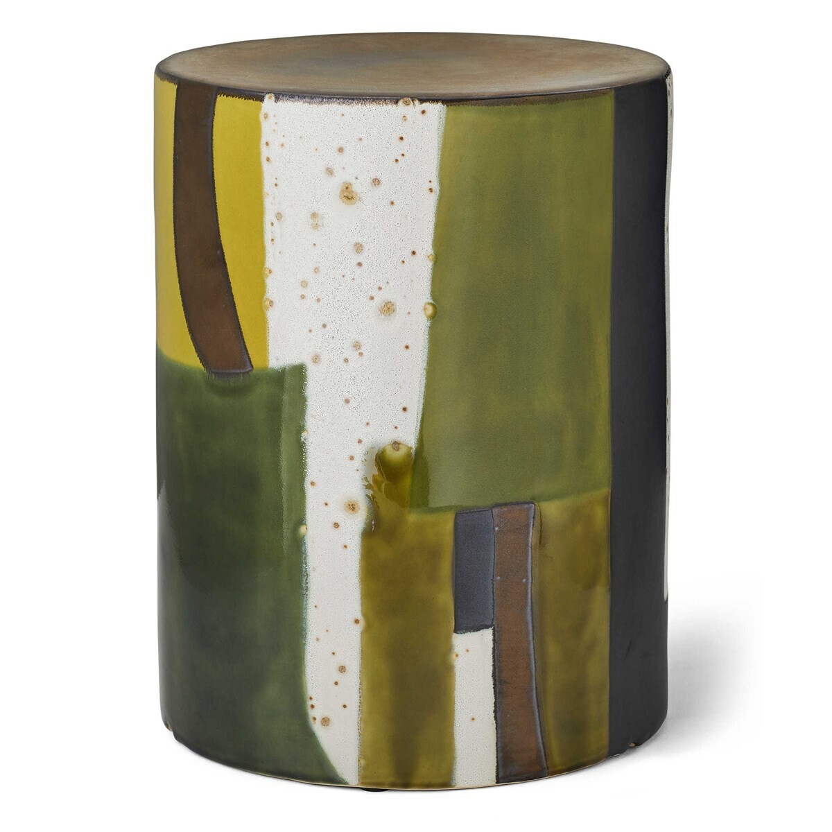 Graph Ceramic Garden Accent Stool