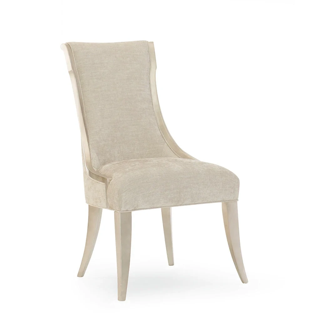 Pearlescent Upholstered Dining Side Chair