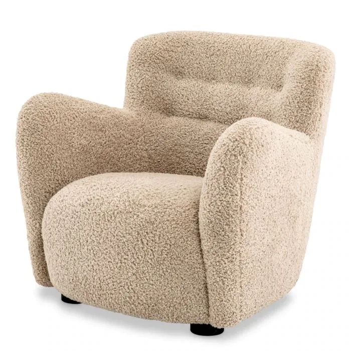 Canberra Sand Upholstered Lounge Chair, Color:: Canberra Sand