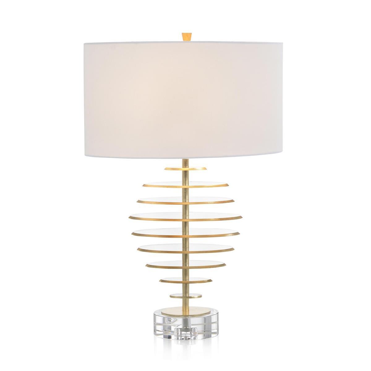 Acrylic Discs With Gold Leaf Table Lamp