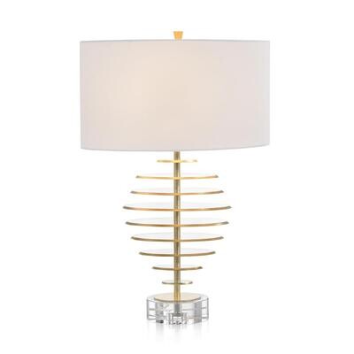 Acrylic Discs With Gold Leaf Table Lamp