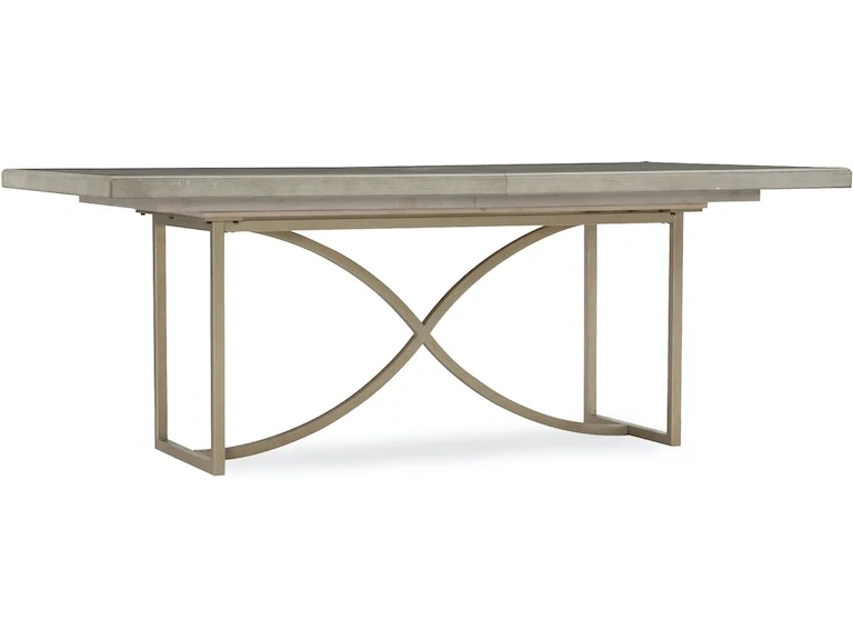 Herringbone Extendable Dining Table with X-Motif