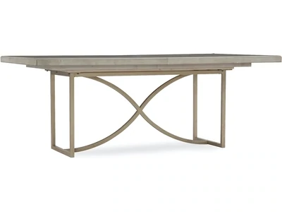 Herringbone Extendable Dining Table with X-Motif