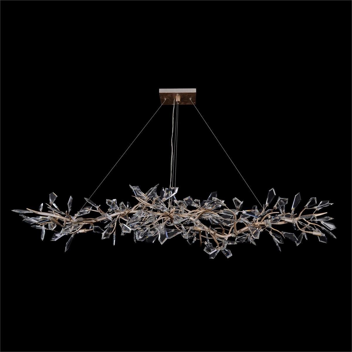 14-Light Oblong Crystal Chandelier