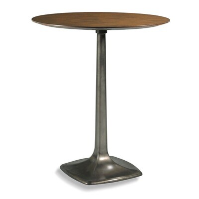 Round Pub Table with Gunmetal Base