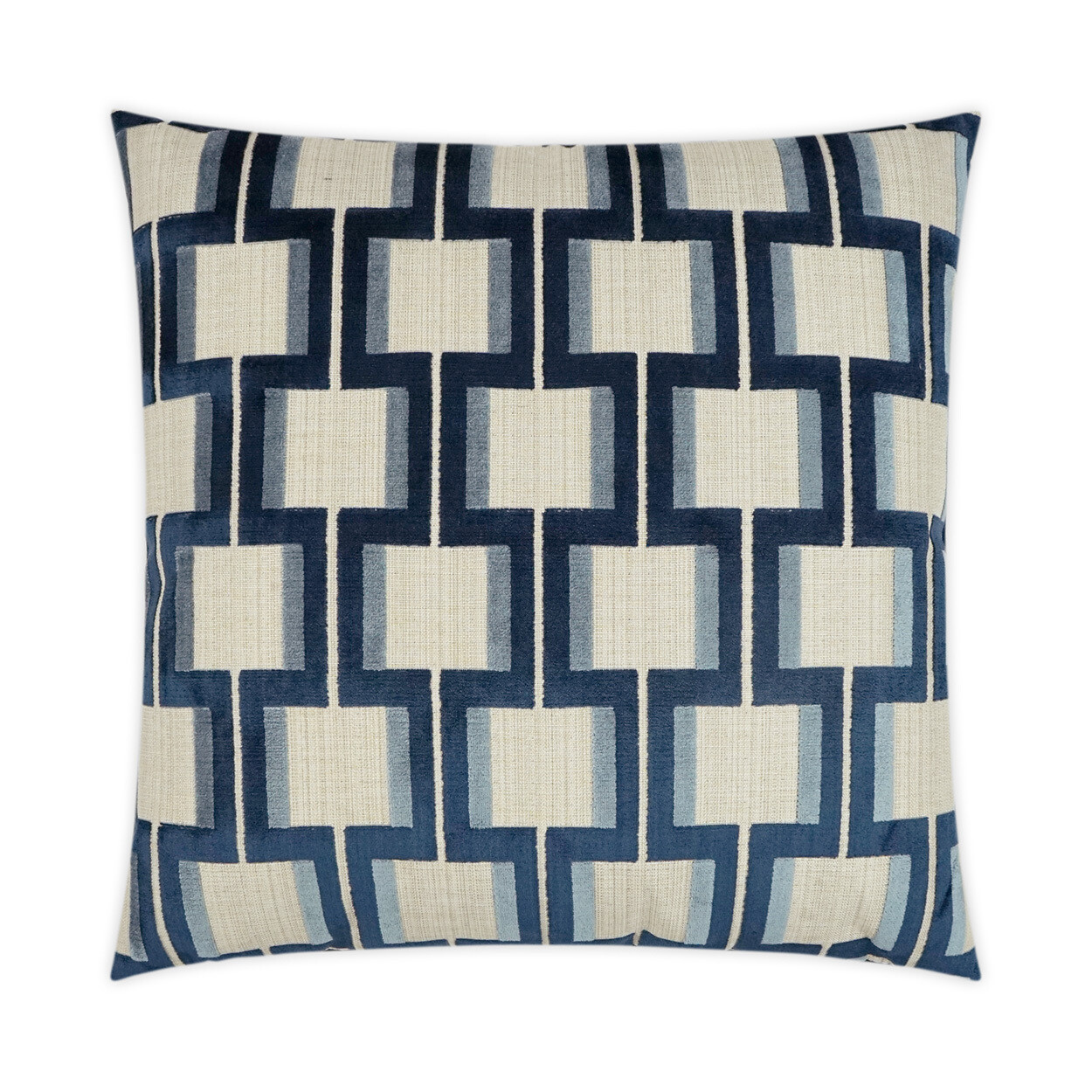 Indigo Geometric Decorative Throw Pillow