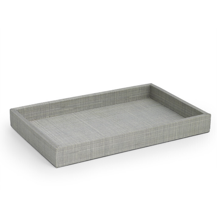 Light Gray Bathroom Tray in Natural Fiber