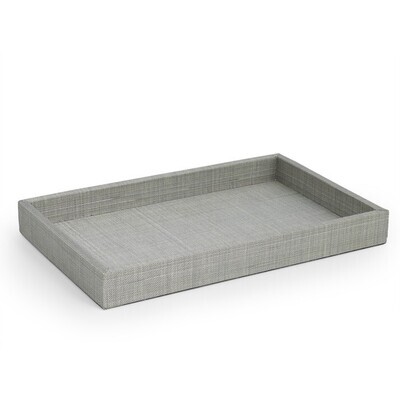 Light Gray Bathroom Tray in Natural Fiber