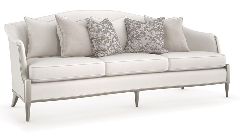 88-Inch Camelback Small Sofa in Beige
