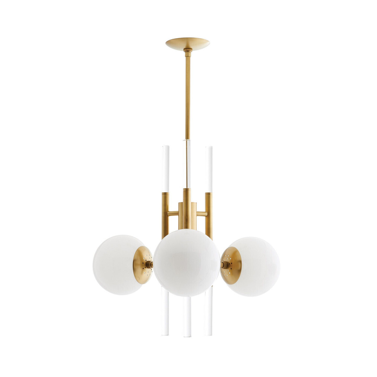 White Opal Glass Chandelier