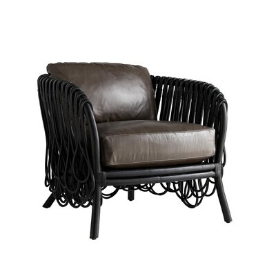 Strata Black Rattan Lounge Chair