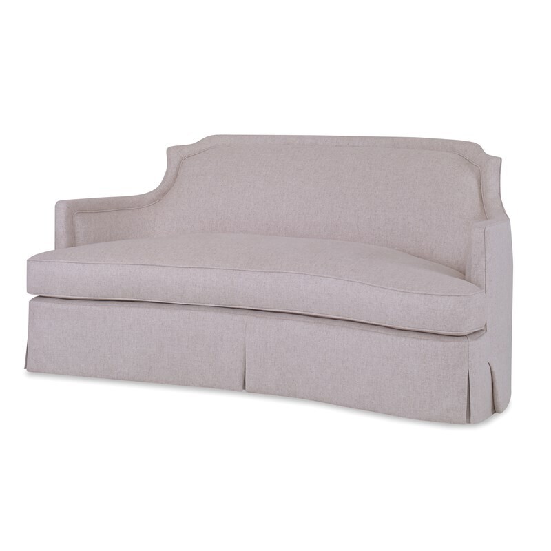 Olivia 66" Curved Skirted Loveseat