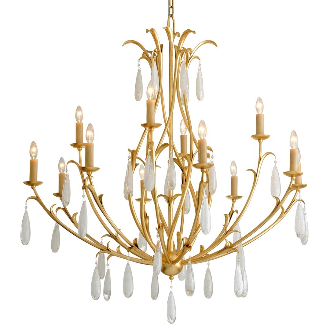 White Meteorite 12-Light Crystal Chandelier