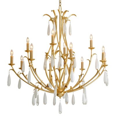 White Meteorite 12-Light Crystal Chandelier