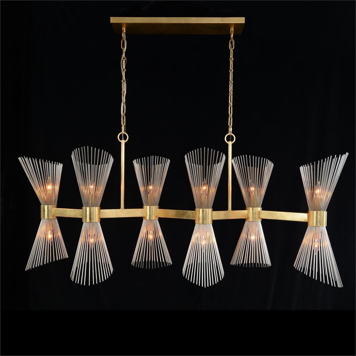 Bonheur Twelve-Light Horizontal Chandelier