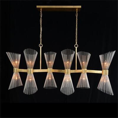 Bonheur Twelve-Light Horizontal Chandelier
