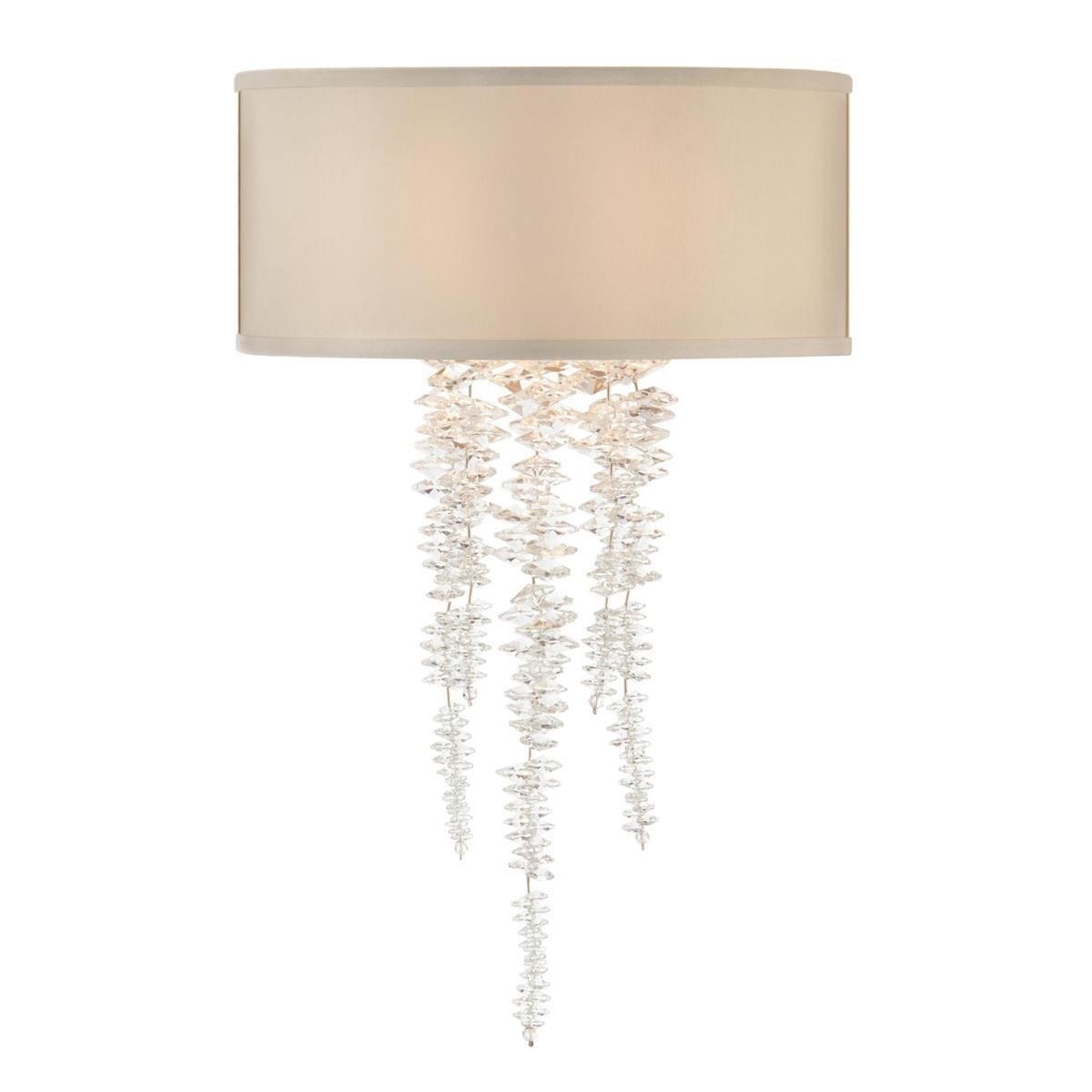 Cascading Crystal Waterfall 1-Light Sconce