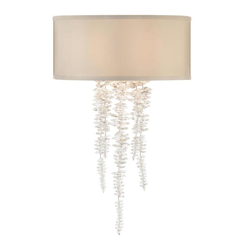 Cascading Crystal Waterfall 1-Light Sconce