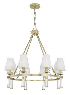 Classic 8-Light Wagon Wheel Chandelier