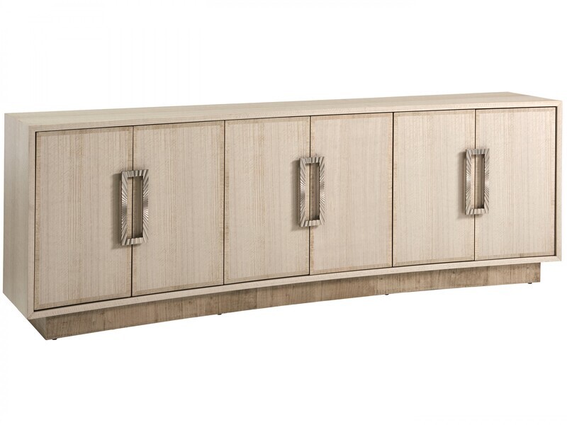 Contemporary Dove Gray Media Cabinet