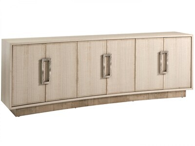Contemporary Dove Gray Media Cabinet