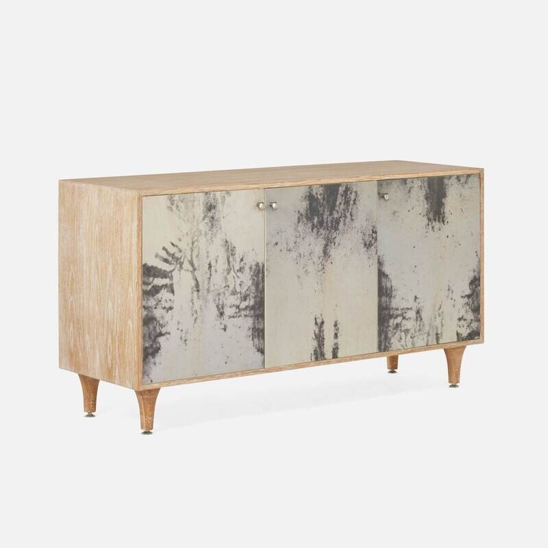 Cerused Oak Storage Cabinet