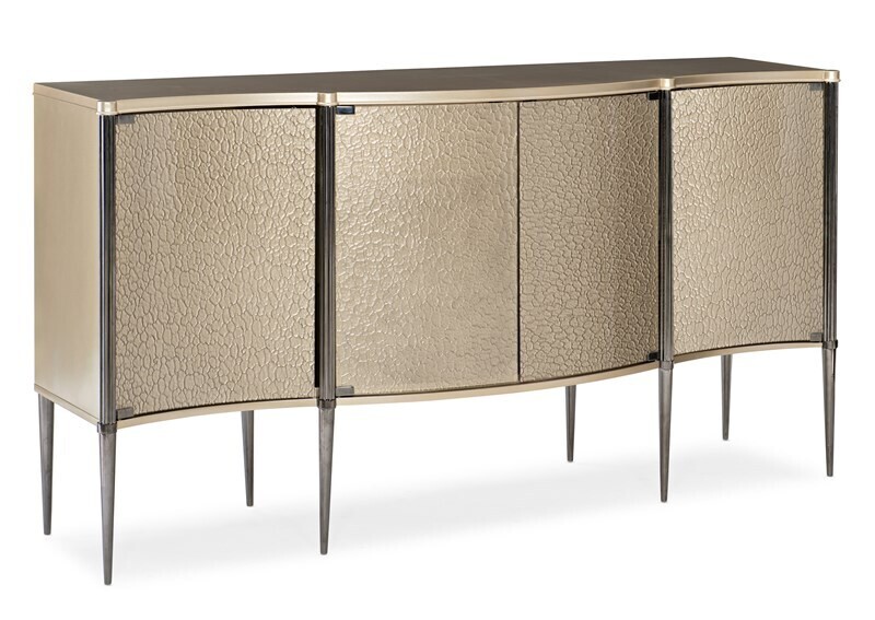 Glass Door Accent Buffet Cabinet