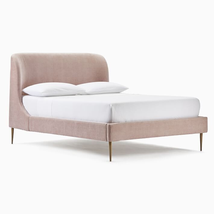 Mauve Upholstered King Bed