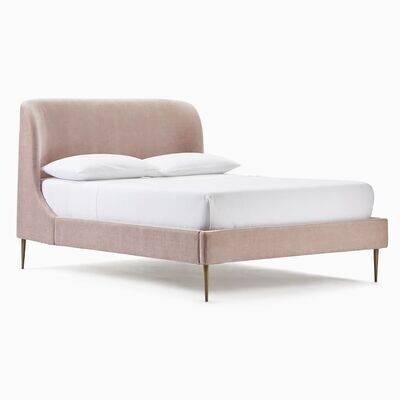 Mauve Upholstered King Bed
