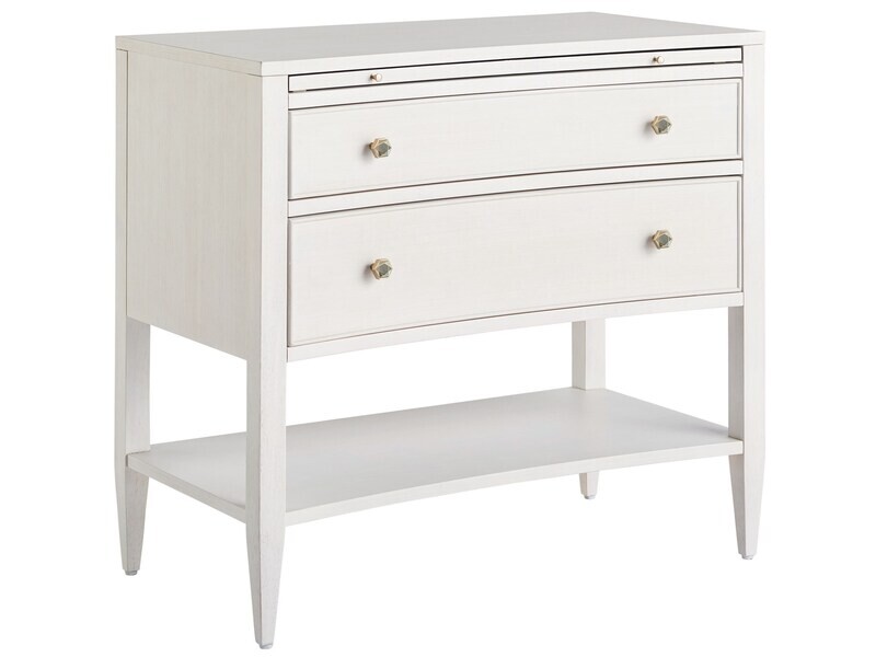 Alabaster Two-Drawer Nightstand