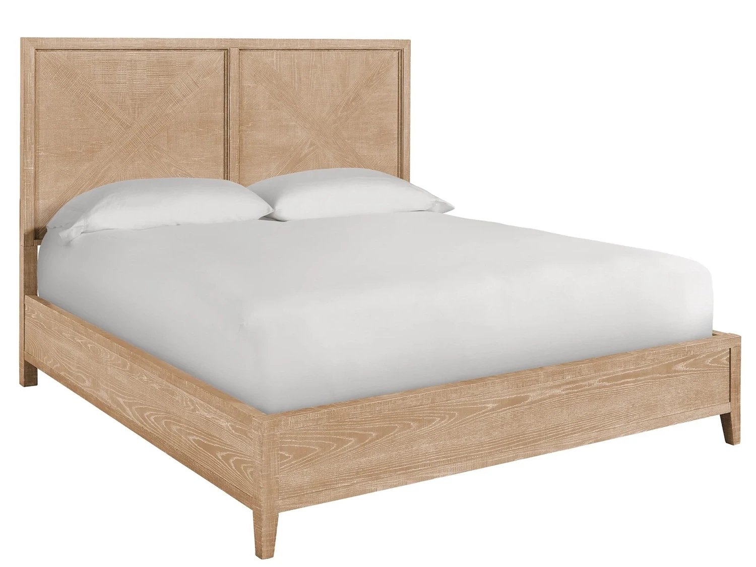 Rustic Natural Oak Queen Bed