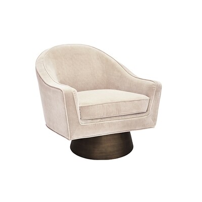 Modern Upholstered Swivel Barrel Chair