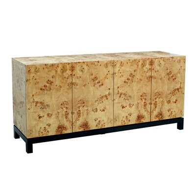 Solid Burl Wood Credenza