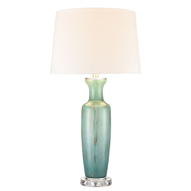 Green Glass Table Lamp