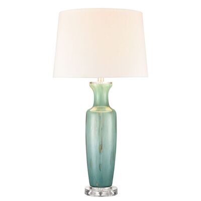 Green Glass Table Lamp