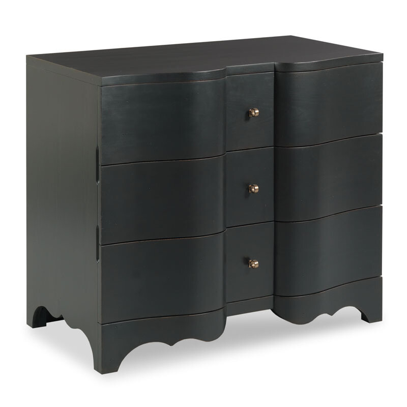 Amsterdam Black Bedside Chest