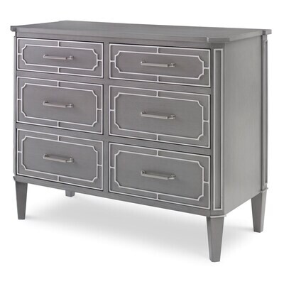 Modern Grey Accent Hall Chest of Drawers