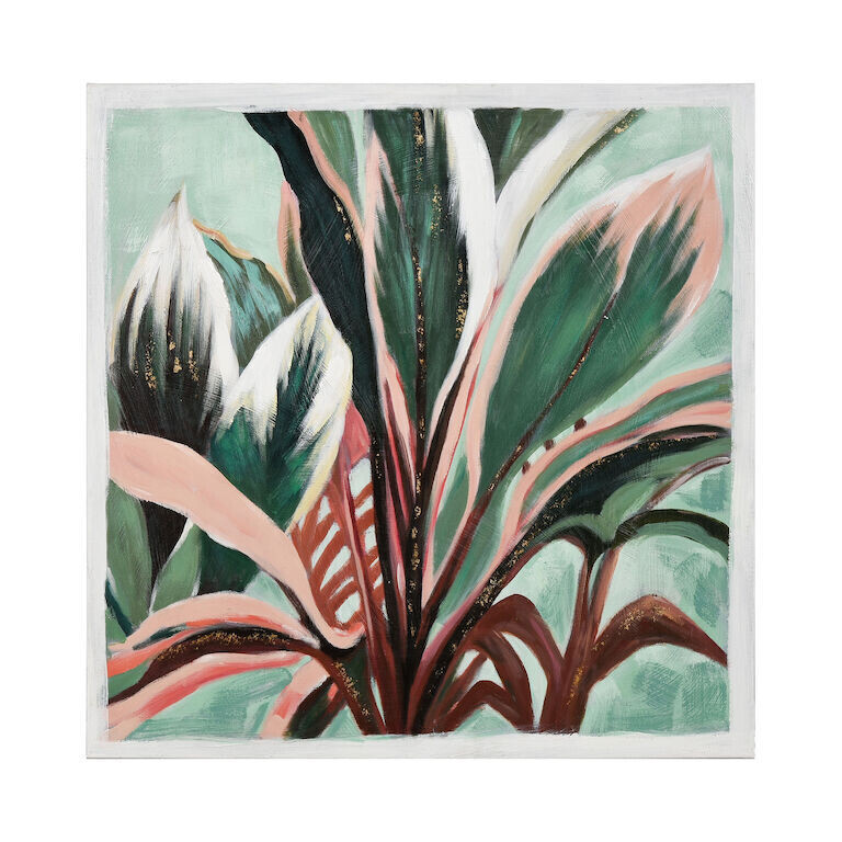 Varigated Tropical Leaves Canvas Art
