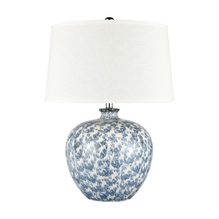 Blue and White 28-Inch Table Lamp