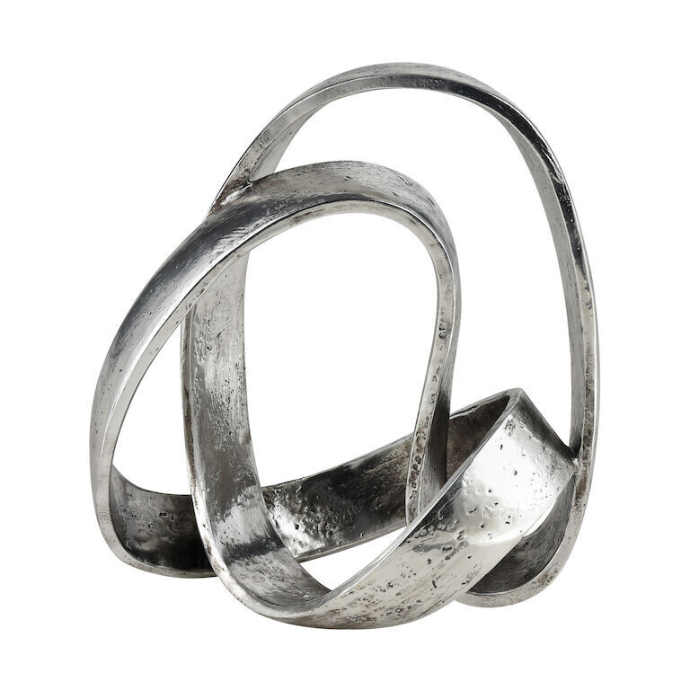 Silver Twisted Metal Sculpture