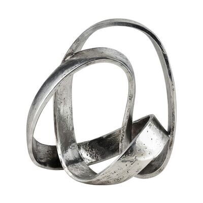 Silver Twisted Metal Sculpture