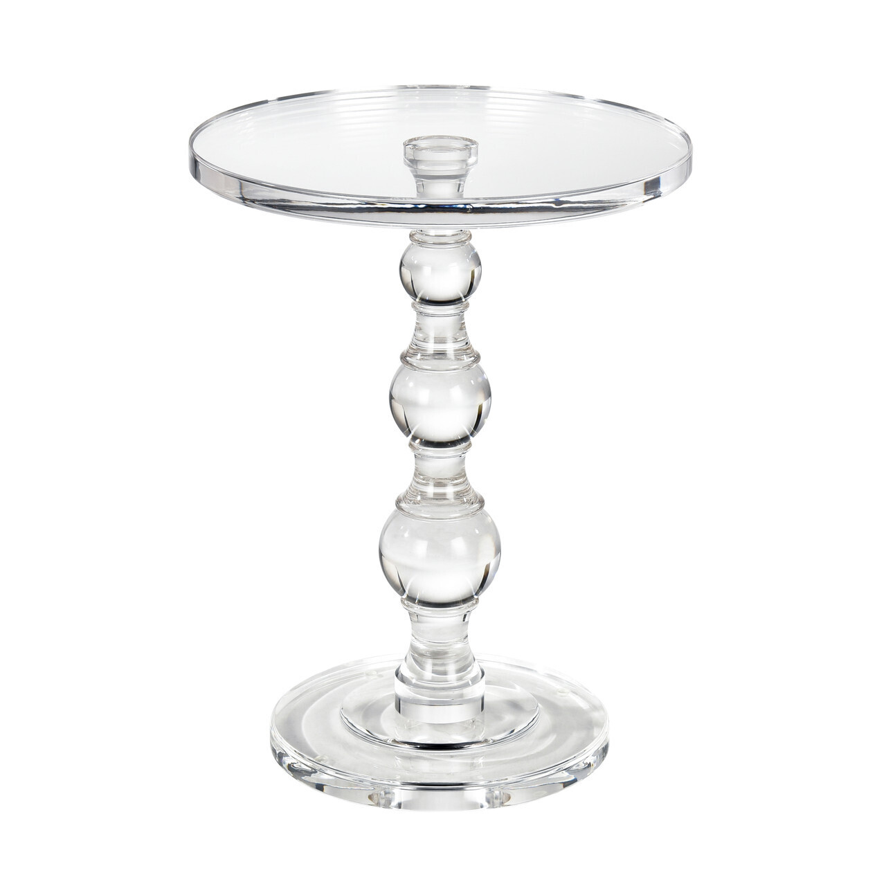 Clear Acrylic Round Accent Table