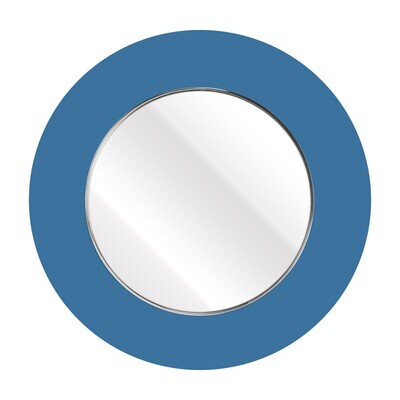 Mid-Century Italian Style Lapis Mirror in Blue