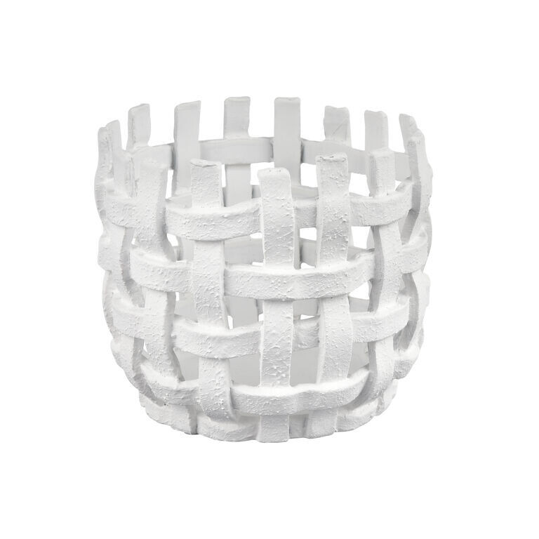 Set of 2 Small Basket Weave Cachepot