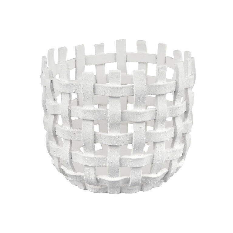 Set of 2 Large Basket Weave Cachepot