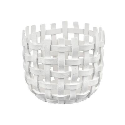 Set of 2 Large Basket Weave Cachepot