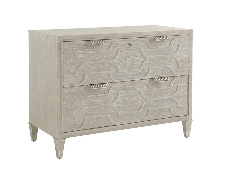 Soft Pearl Gray 2-Drawer Lateral File Cabinet Chest