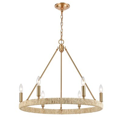 Abaca 27'' Wide 6-Light Chandelier